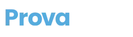 Provadent logo with the word ‘Prova’ in blue and ‘Dent’ in white on a transparent background.